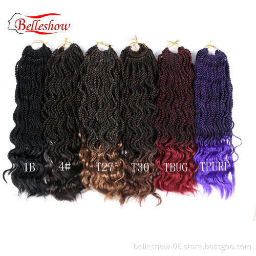 Hot sell 14'' Crochet twist braid hair braiding hair synthetic hair extensions curly Senegalese twist weave